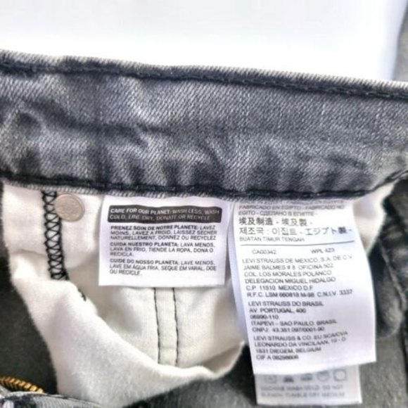 Levi's 514 Men's Size 29X30 Gray wash Skinny 5 Pocket Denim Jeans slightly - Picture 4 of 8